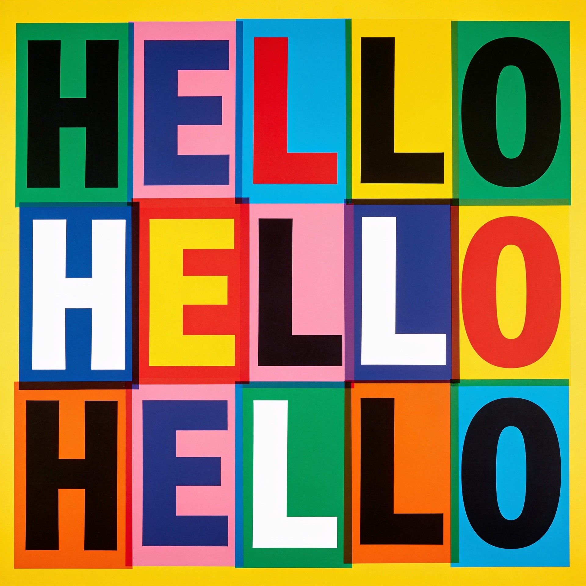 Block letters style example