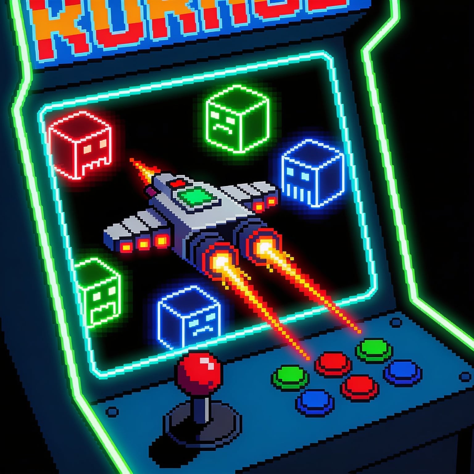 Coin op pixels style example
